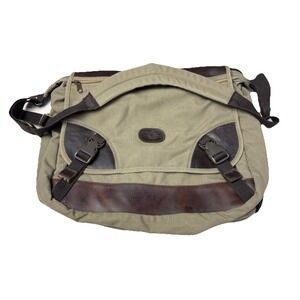 The Territory Ahead Tan Canvas Leather Satchel Messenger Bag